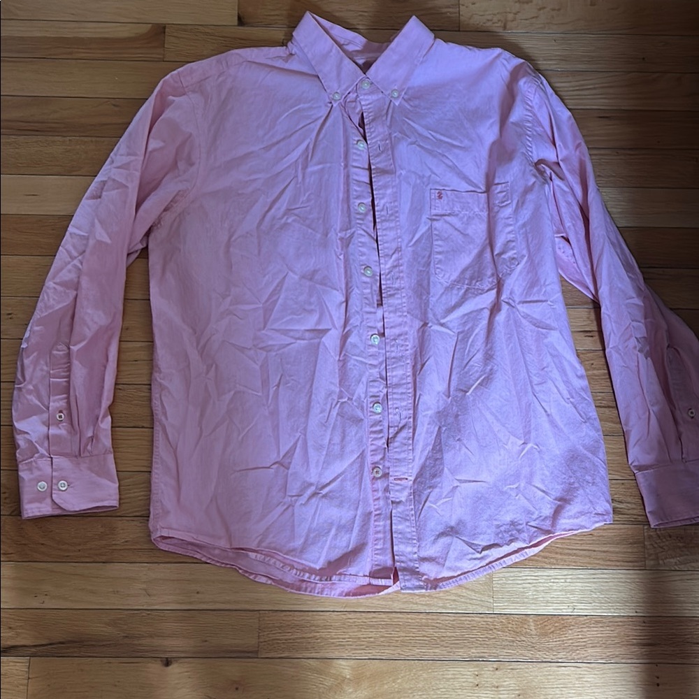 Izod Men's Light Pink Casual Button-Down Shirt